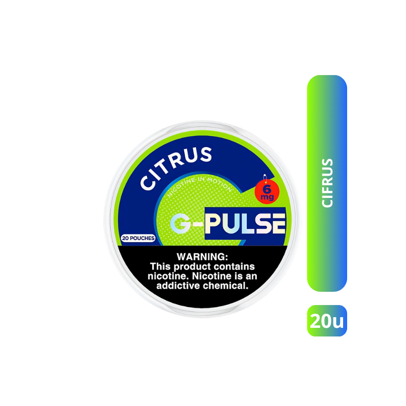 POUCH G-PULSE 6 MG NICOTINE_20UNIDADES